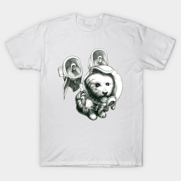 Jetpack Dog | Fluffy T-Shirt by gregorytitus